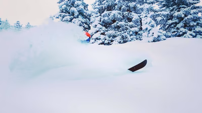 Winter swings through and leaves a thigh-deep stash